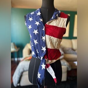 Fifth Sun Red, White, and Blue Button Down Shirt